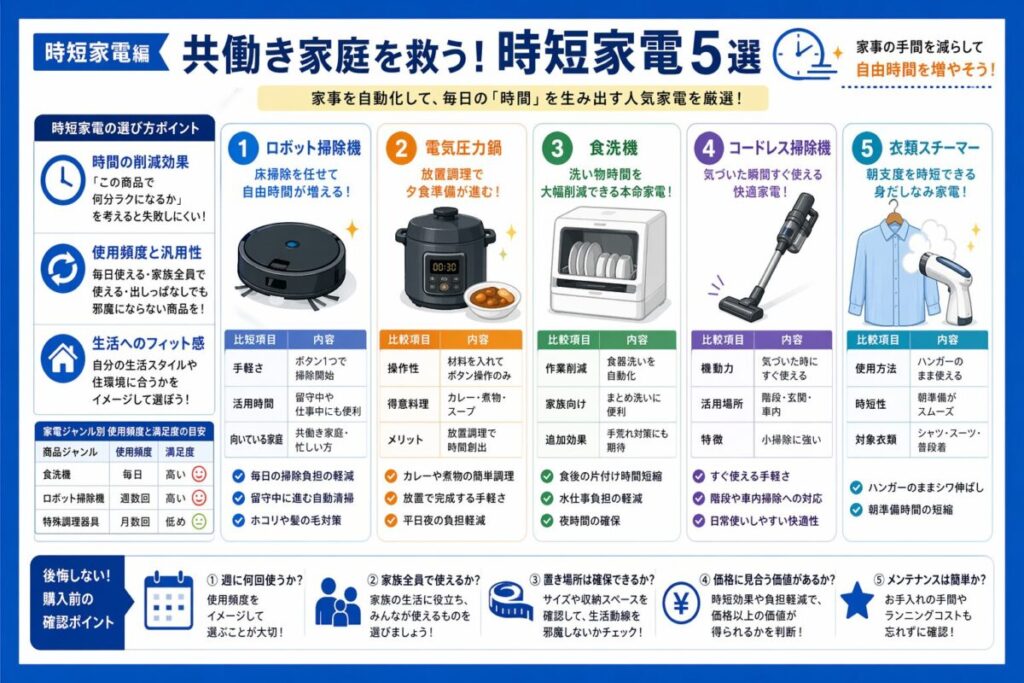 【時短家電編】共働き家庭を救うAmazon人気家電5選特集⚡