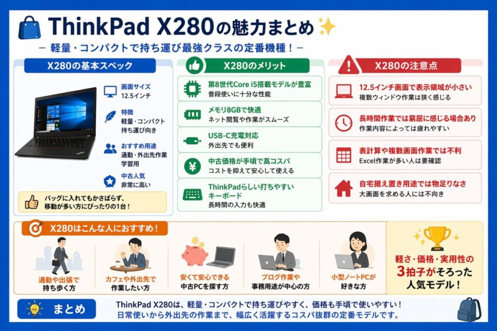 【X280メリット👍】価格と軽さと実用性がそろう魅力集