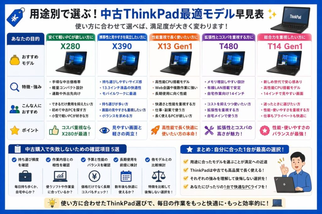 【価格重視💴】安く軽い中古ThinkPadならX280本命候補