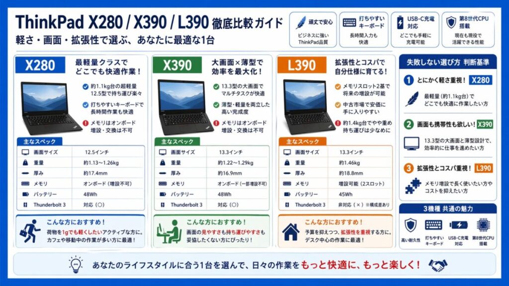 【X280注目性能】12.5型の超軽量ボディと中古市場で選ばれる圧倒的なコスパ/携帯性を深掘り