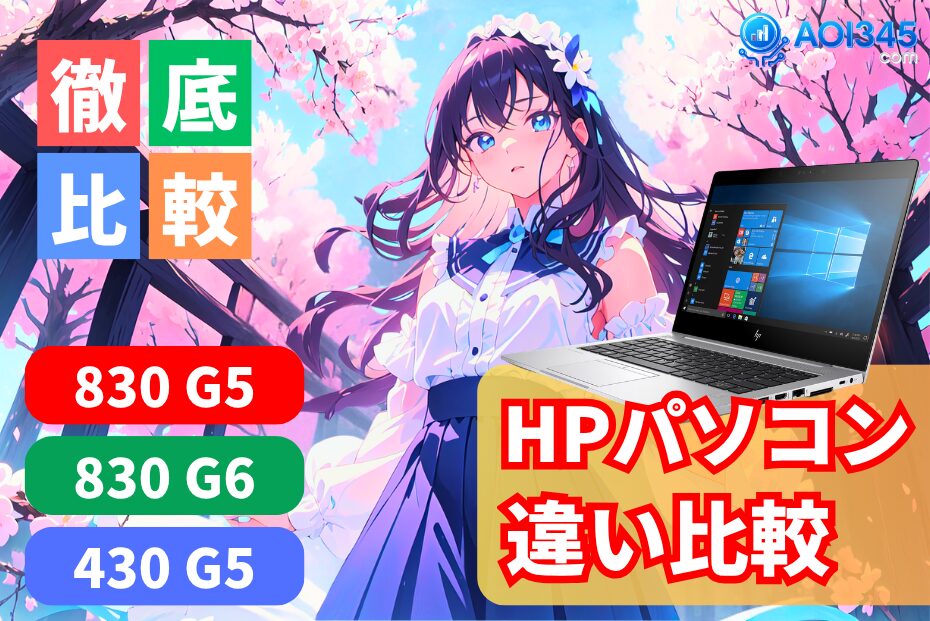 【徹底比較】HP中古ノートPC3選！830 G5/830 G6/430 G5の違い