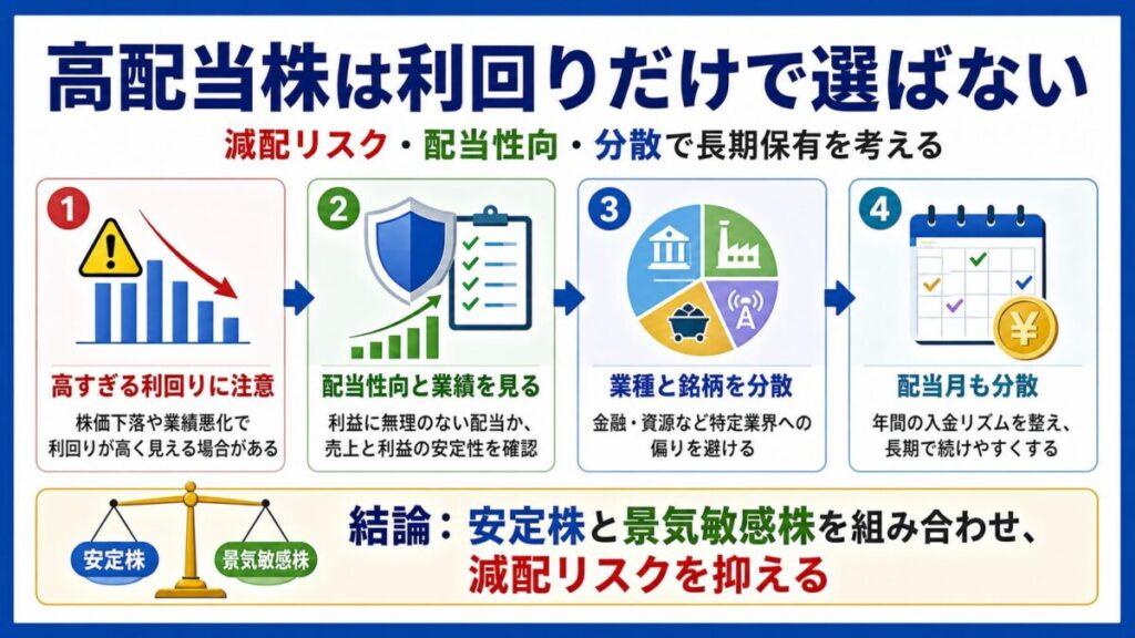 【高配当株の基本】日本株のおすすめ銘柄を選ぶ前に知りたい利回り以外の判断基準と注意点