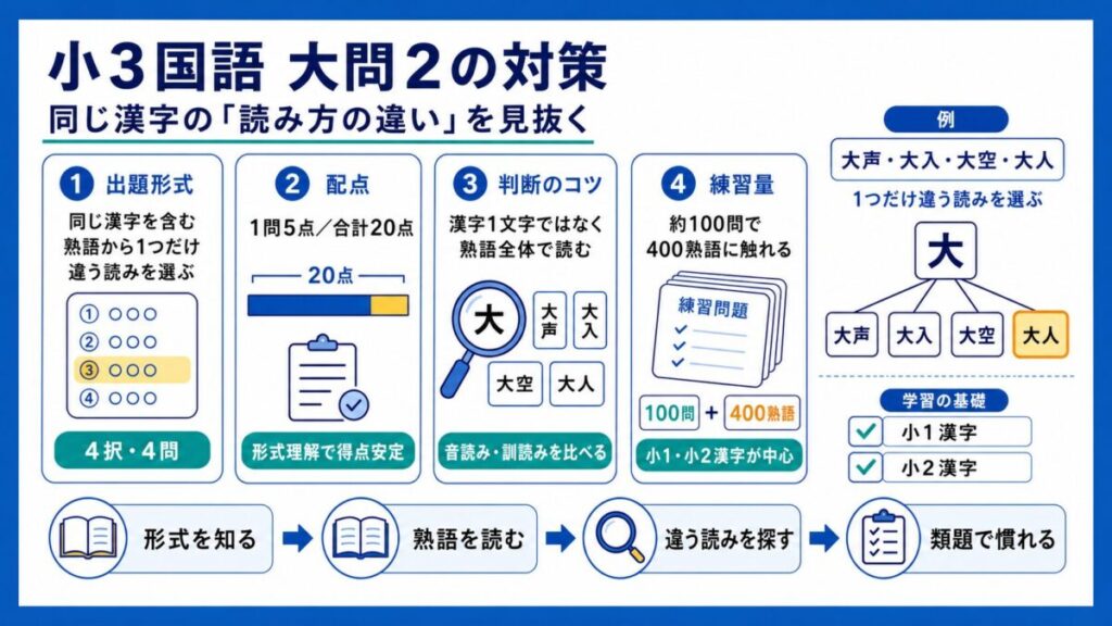 【🔎大問2の読み分け問題】同じ漢字でも読み方を見抜く対策ポイントと本番で迷わない準備の判断