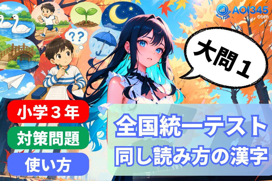 【全国統一小学生テスト国語対策】小学3年生の大問1漢字熟語200問