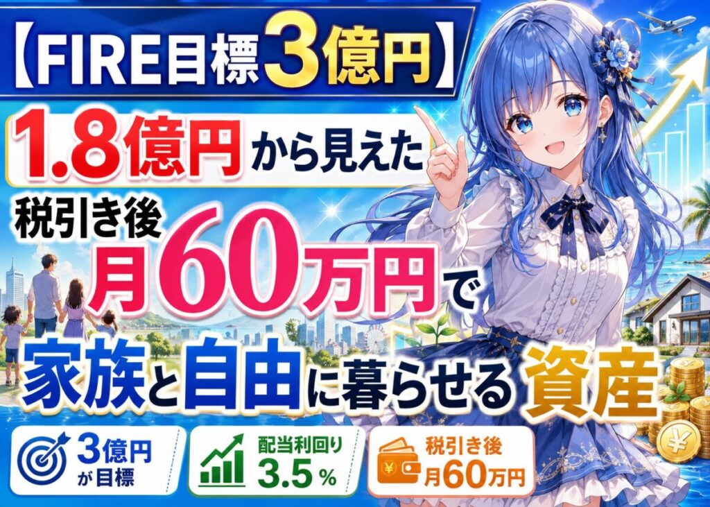 【純金融資産1.8億円】FIRE後も自由に暮らす次の目標3億円という現実