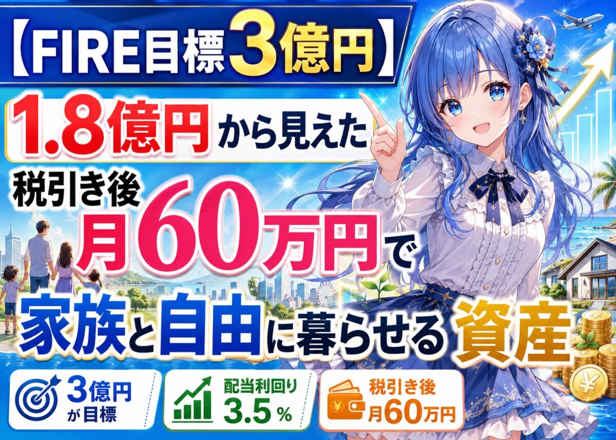【純金融資産1.8億円】FIRE後も自由に暮らす次の目標3億円という現実
