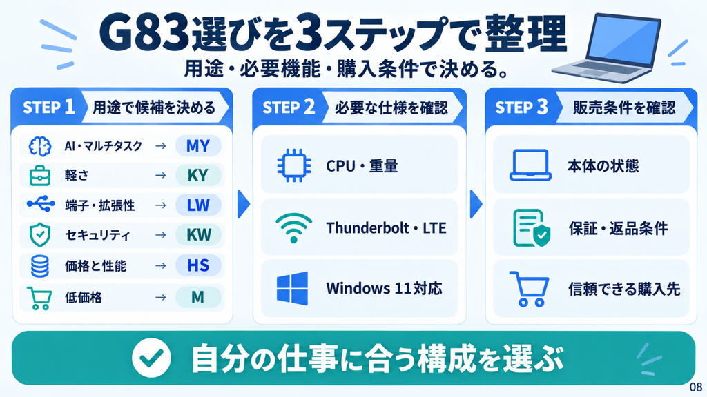 【まとめG83】用途別に選べる高性能モバイルPC全モデルの総まとめ💻