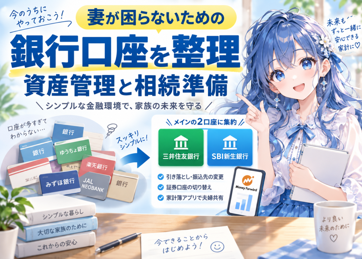【銀行口座整理】妻が困らないために今から始める相続準備と資産管理シンプル化の実践記💰