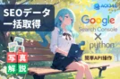 【画像解説】Search Console API✕PythonでSEOデータ取得